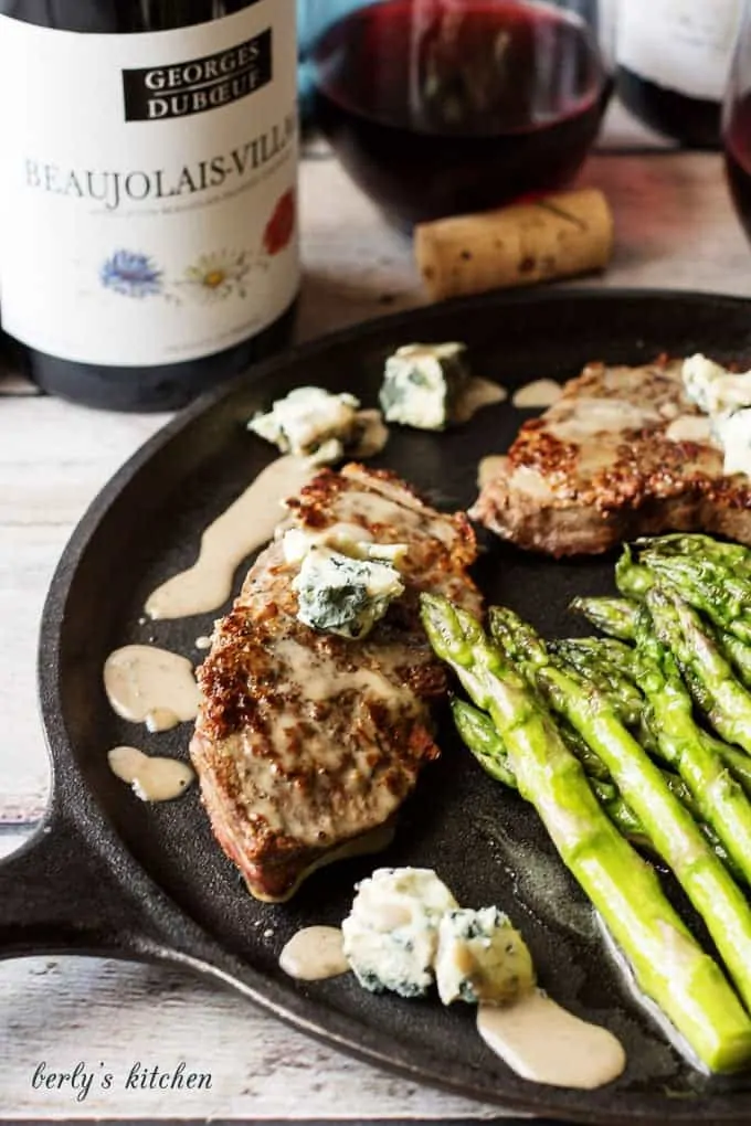 Make an affordable and tantalizing french-inspired two-course steak dinner with these authentic, made in france, cheeses, and wines.