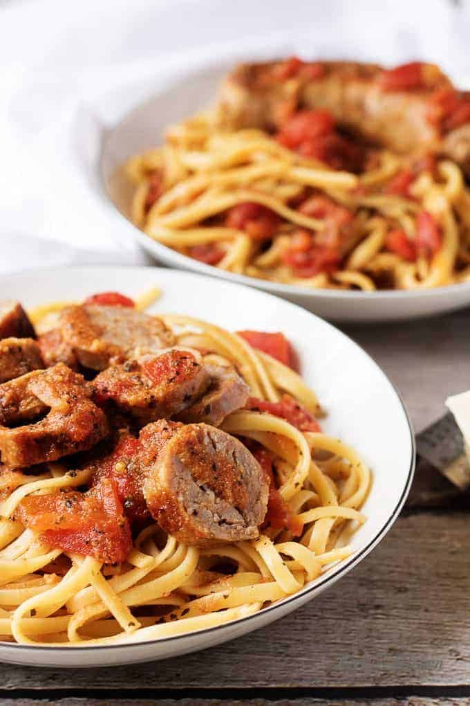 Italian Sausage and Tomato Linguine