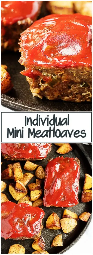 Mini meatloaves with potatoes.