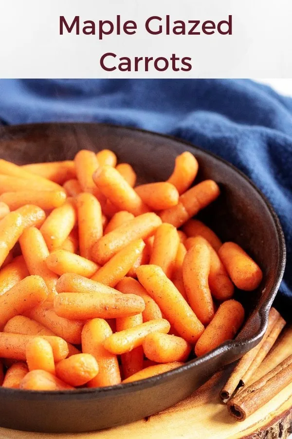 Photo of maple glazed carrots used for pinterest.