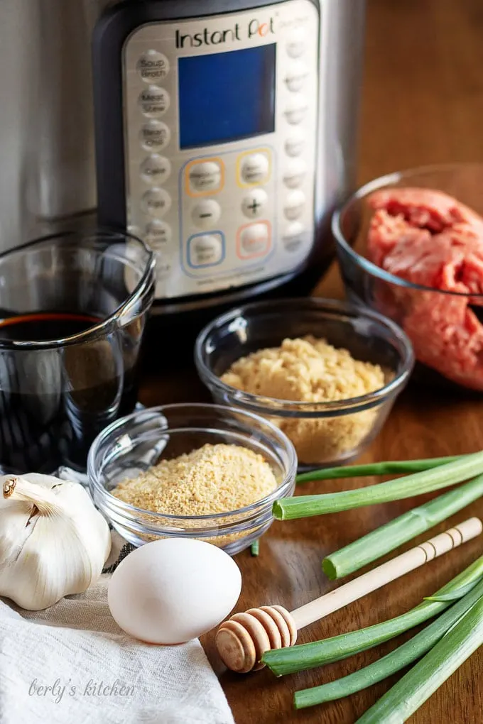 Instant pot teriyaki meatballs ingredients.