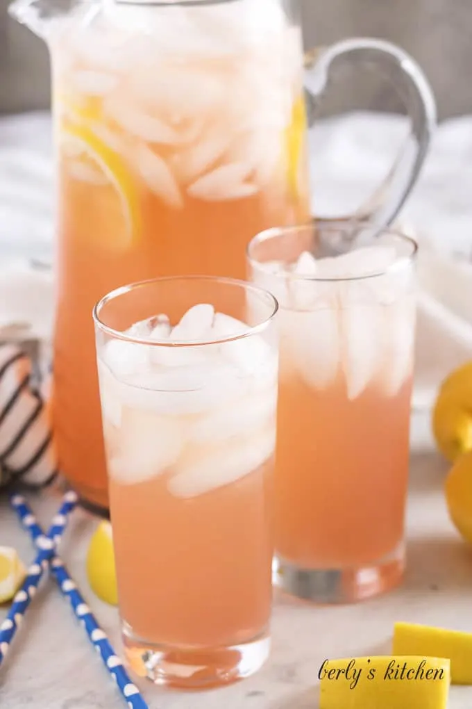 A pink lemonade version of the instant pot lemonade recipe.