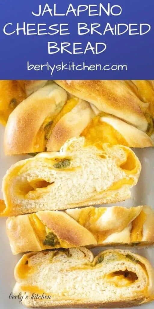 Braided bread photo used for pinterest.