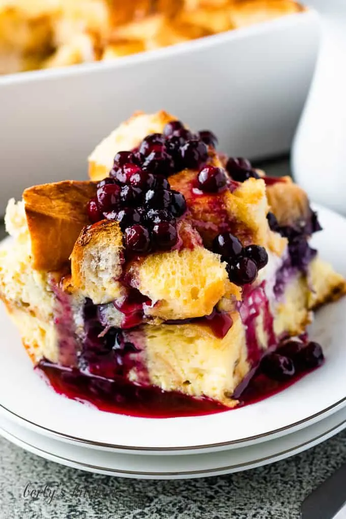 Overnight Blueberry French Toast Casserole