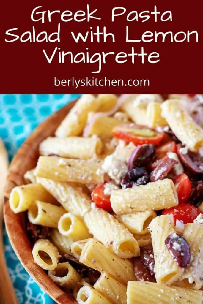 Greek Pasta Salad with a Lemon Vinaigrette