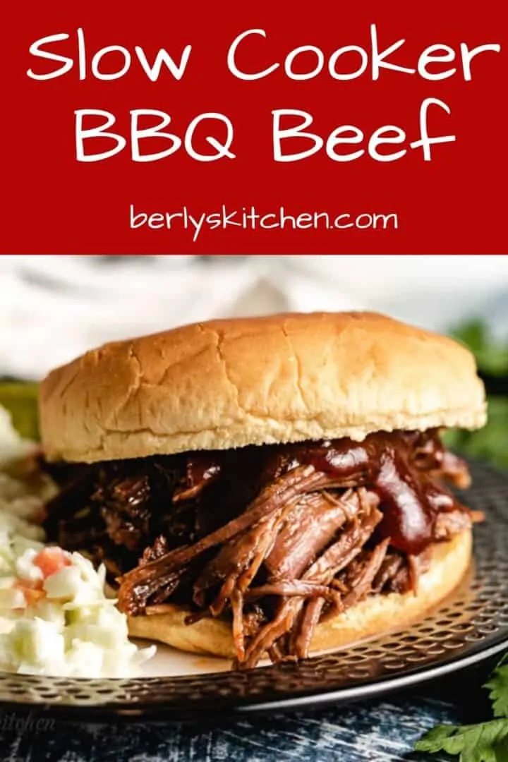 A slow cooked and shredded bbq sandwich.