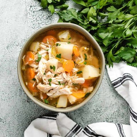 Chicken Potato Soup (without Milk)