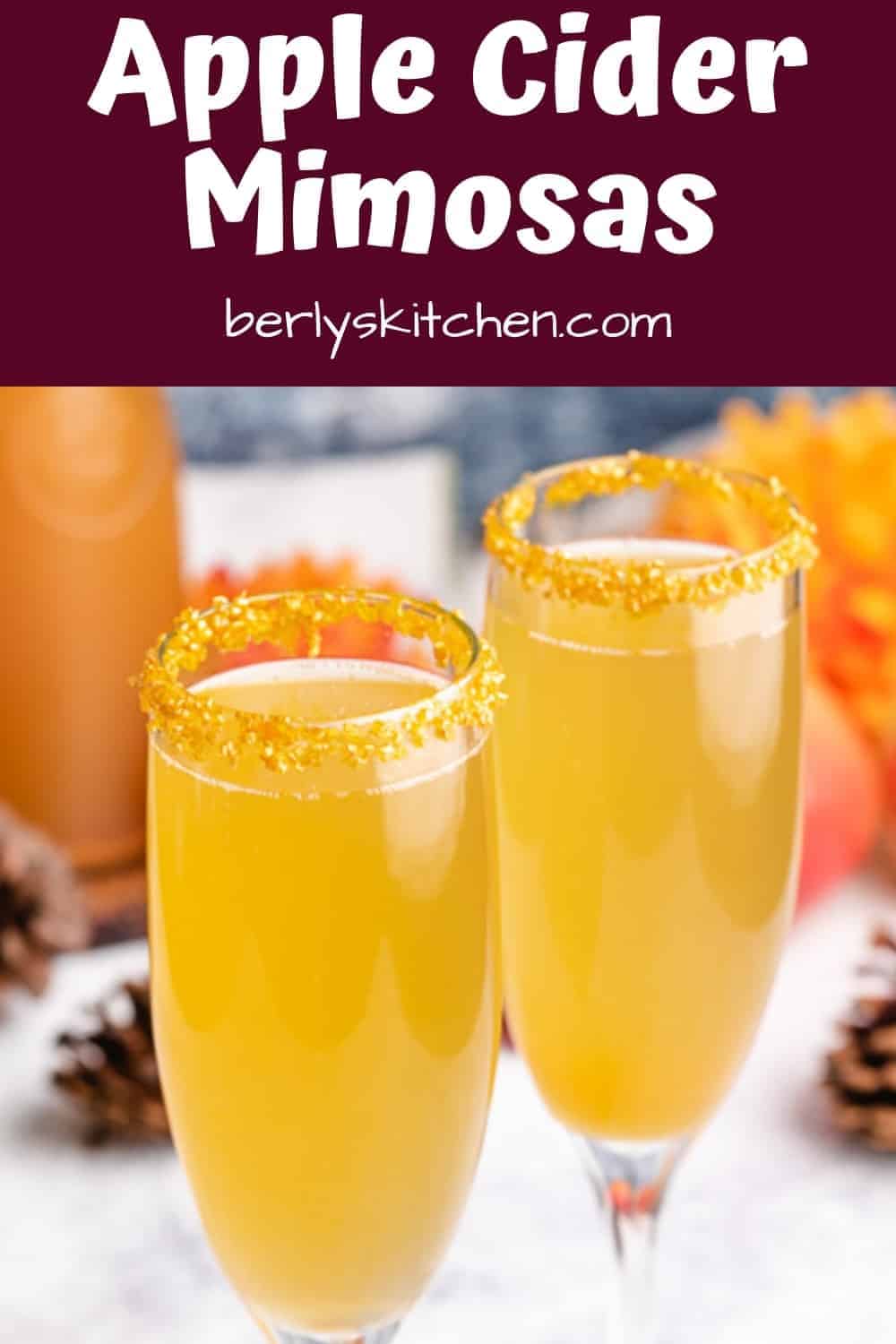 Apple Cider Mimosas With Caramel Vodka