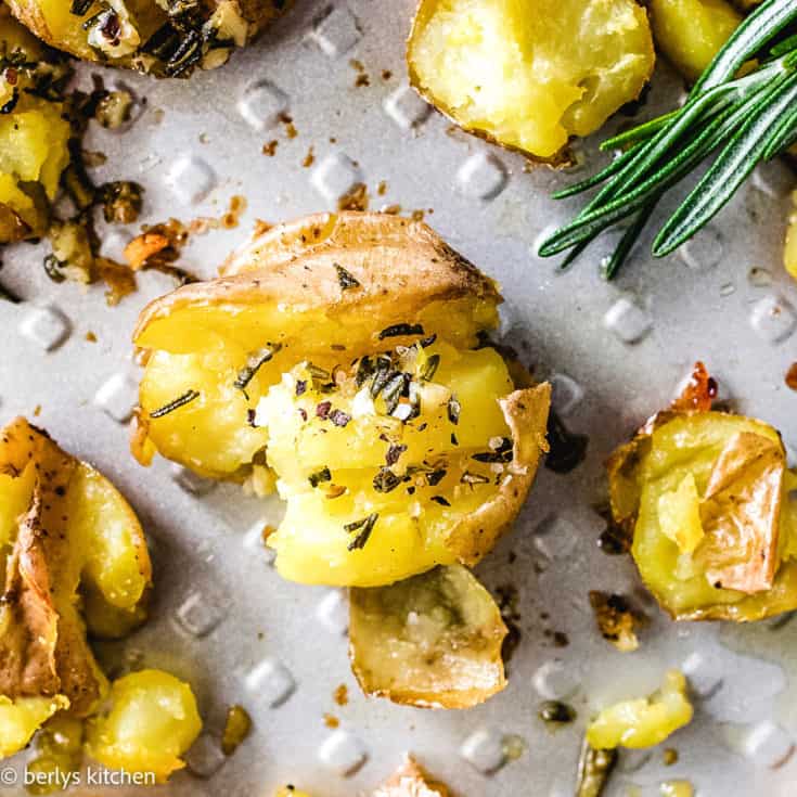 Rosemary Smashed Potatoes