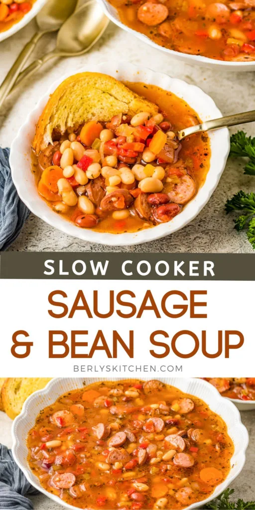 Slow Cooker Sausage and Bean Soup