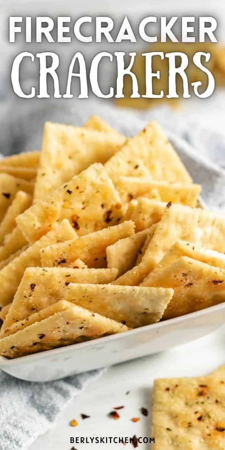 Close up view of firecracker crackers in a bowl.