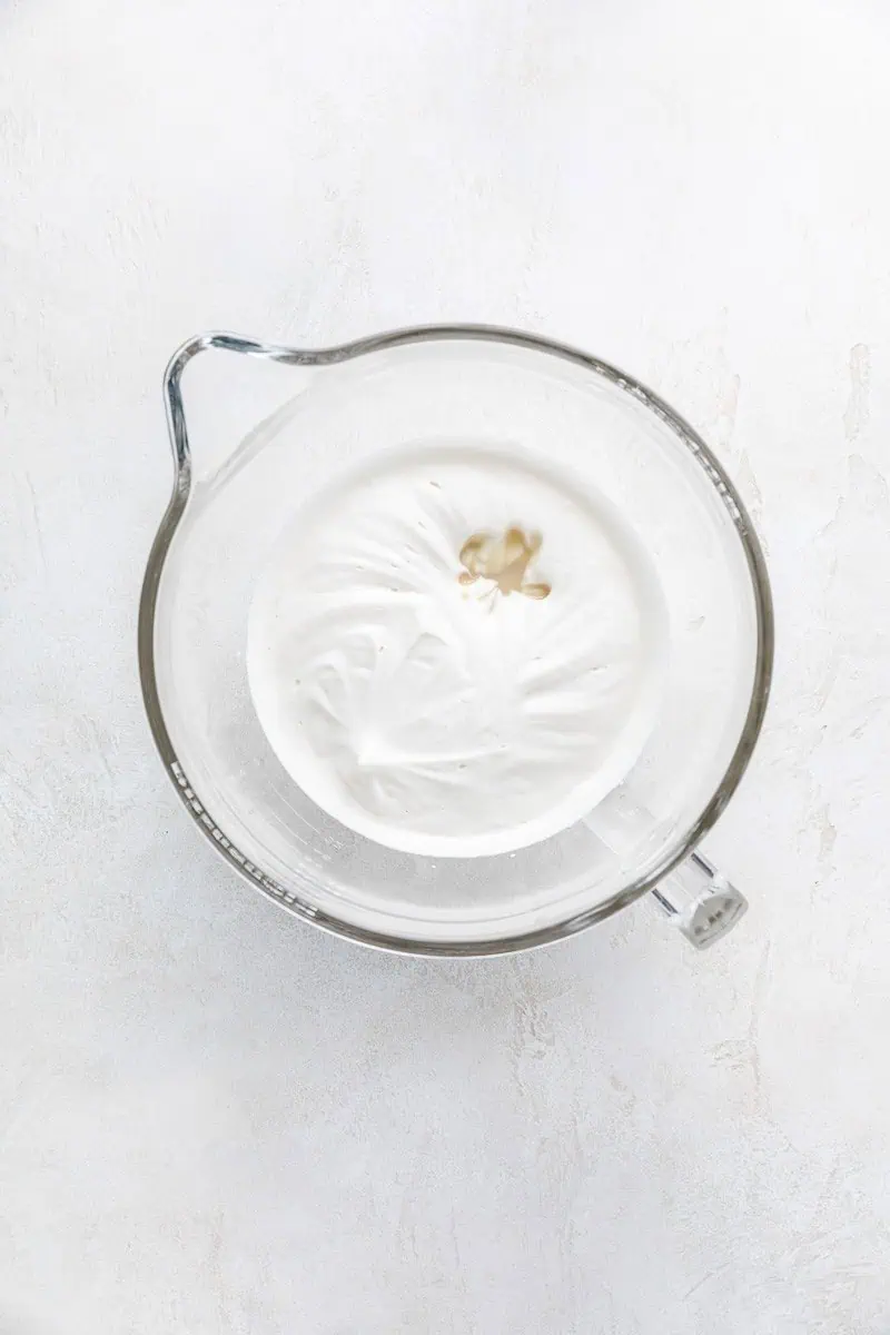 Sweetened condensed milk with whipped cream.