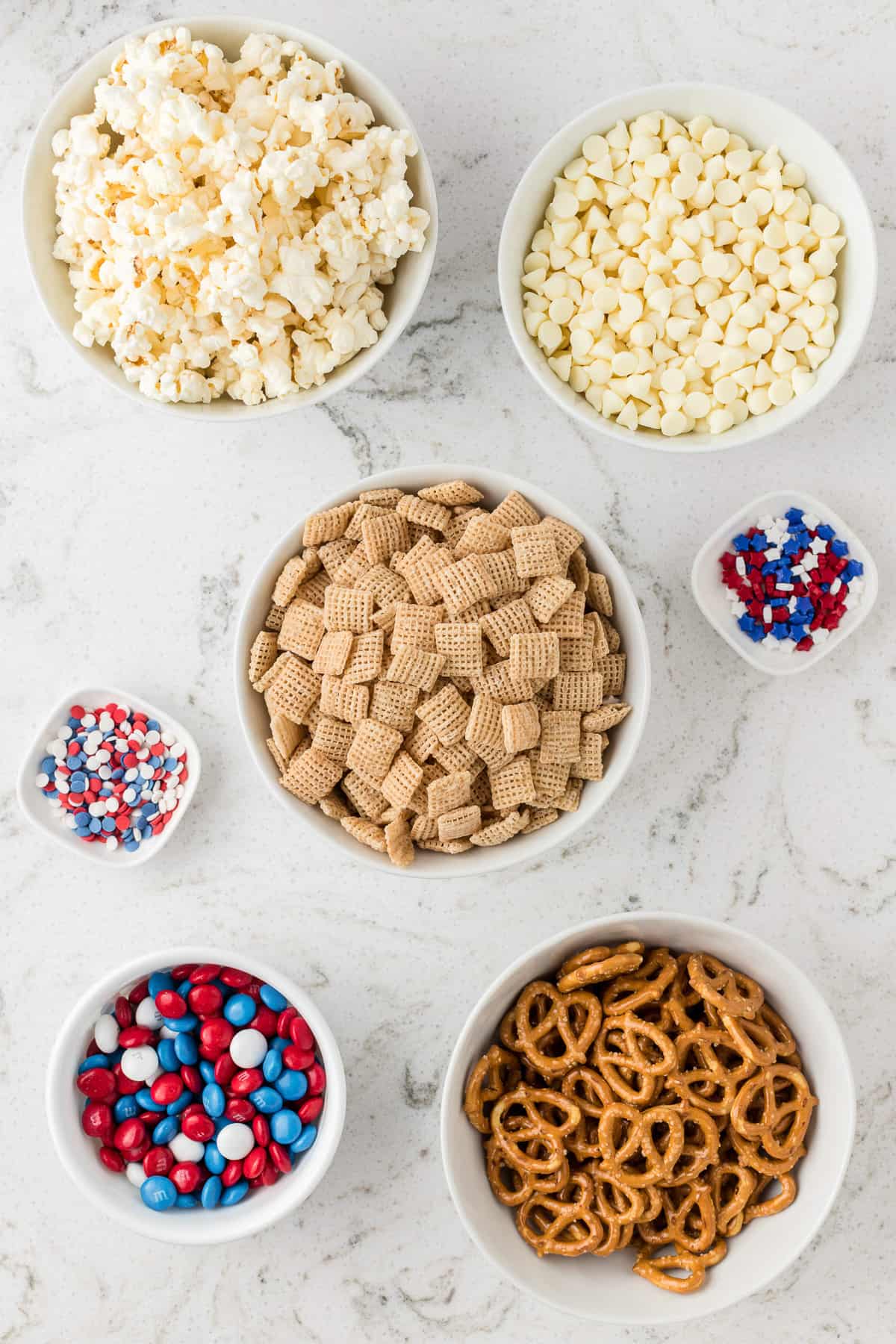 Red, White, and Blue Snack Mix