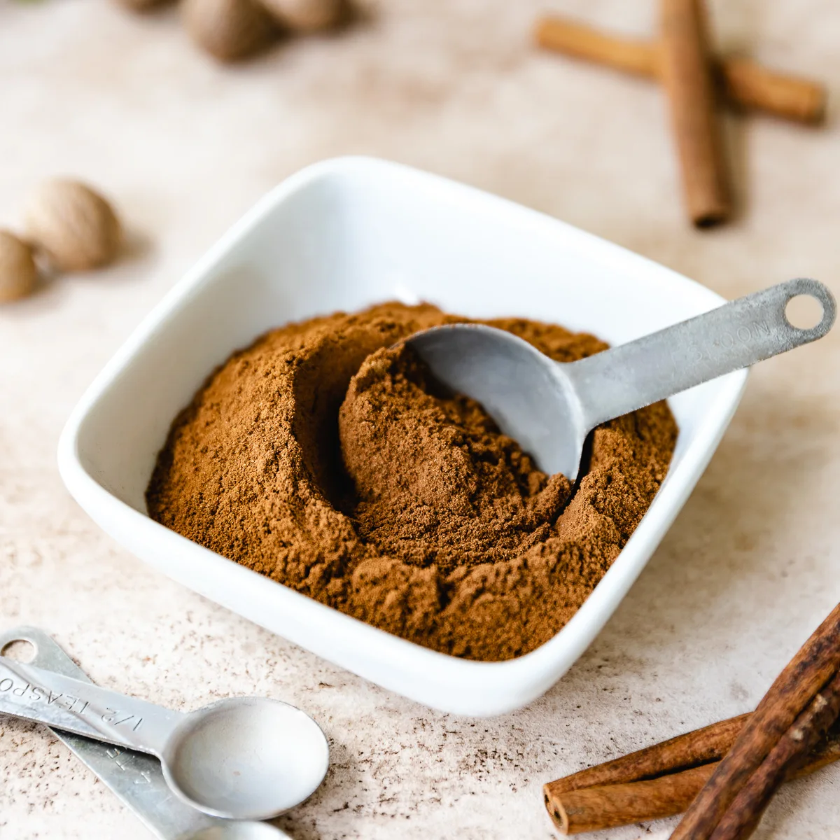 Warming spices in a dish.