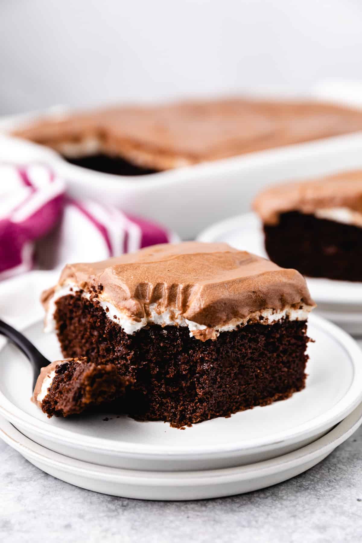 Mississippi mud cake with coffee cream
