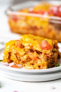 Layered Chicken Enchilada Casserole Recipe