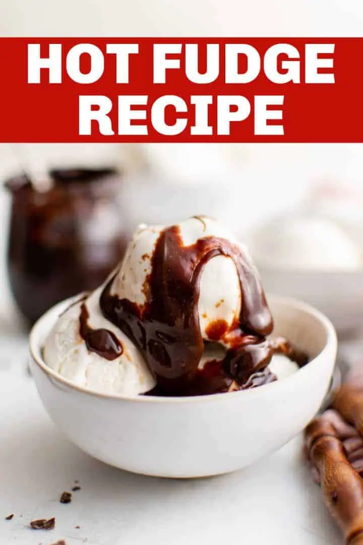 Vanilla ice cream with hot fudge sauce.