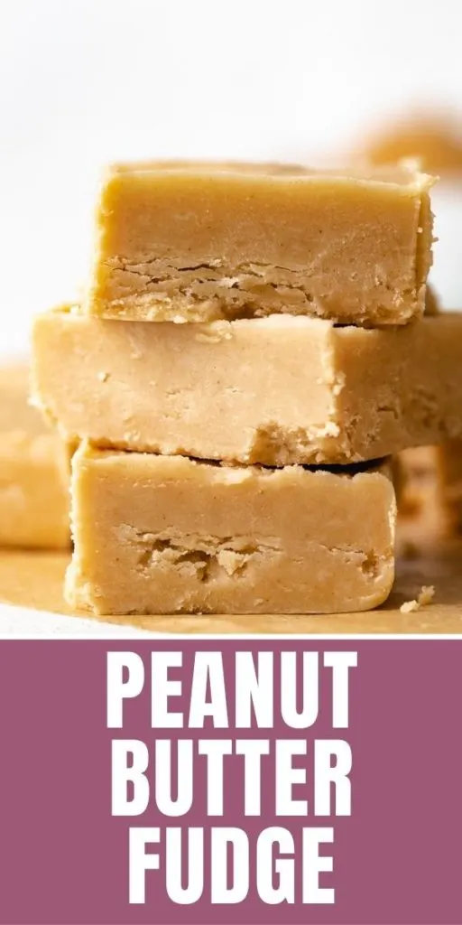 Stack of peanut butter fudge.