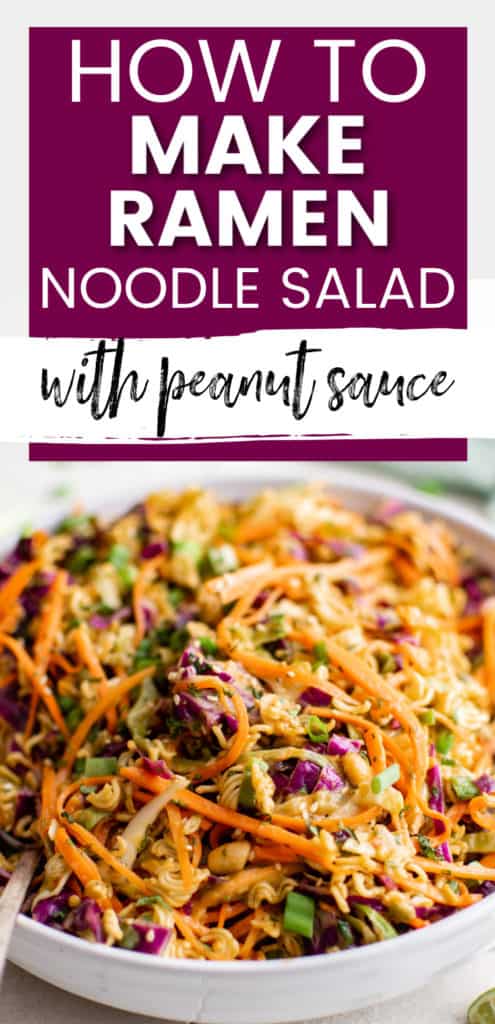 Ramen Noodle Salad with Peanut Dressing (Easy Recipe)