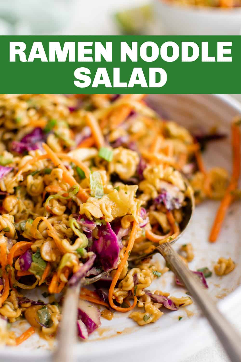 Ramen Noodle Salad With Peanut Dressing (Easy Recipe)