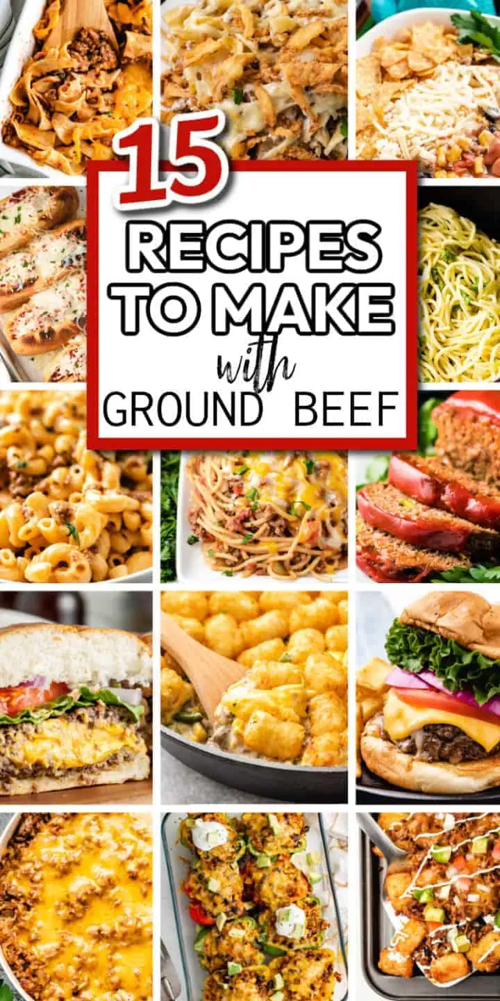 Several recipes using ground beef.