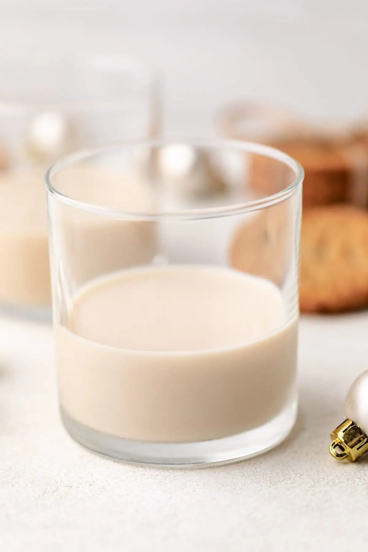 Oatmeal cookie cocktail in a small glass.