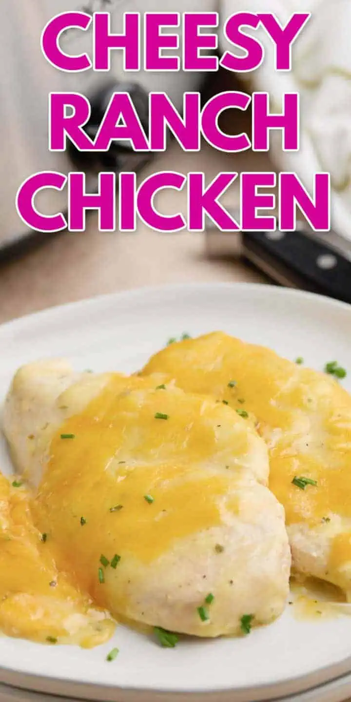 Creamy chicken ranch cooked in a slow cooker, perfect for easy chicken dinners and weekly crockpot meals without cream cheese.