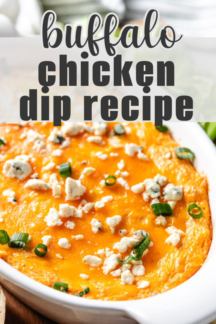 Cheese sprinkled over chicken dip.